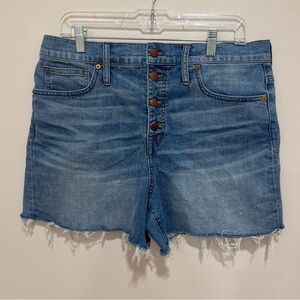 Madewell High Rise Button Denim Shorts Size 31‎